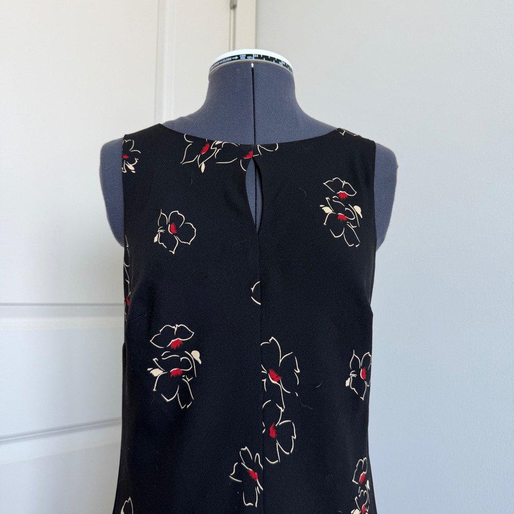 Vintage Y2K Ann Taylor Loft Floral Print Keyhole Mini Dress